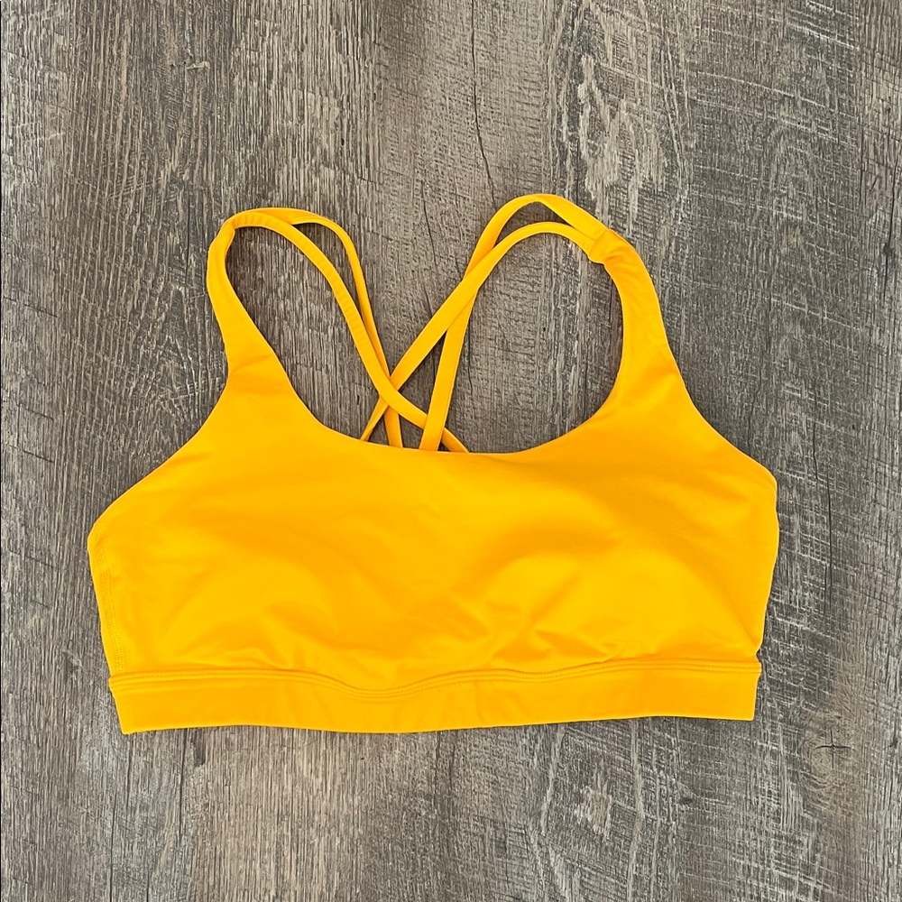 Bright Orange Lululemon Energy Bra